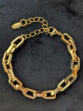 Gold-plated Chain Link Bracelet Women Jewelry Quiet Luxury Stainless Steel K18